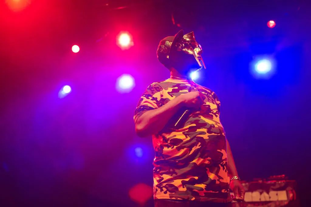 MF DOOM performing at HMV Forum, London